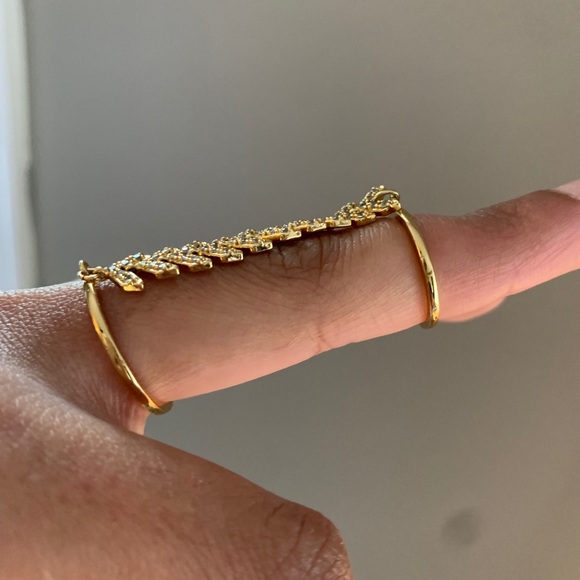 Chained Double ring - Picture 3 of 3